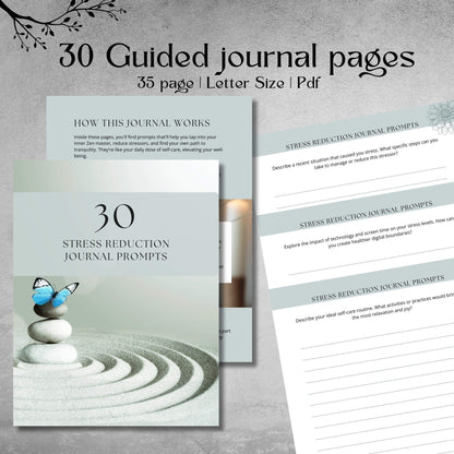 Coping With Stress Journal - Instant Pdf Download