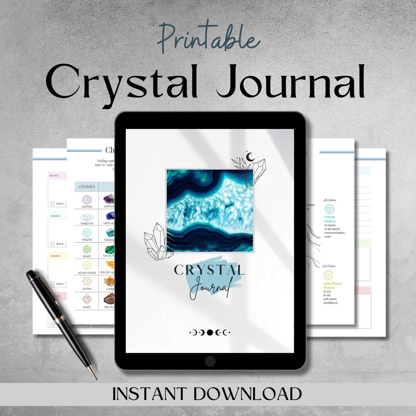 Crystal Journal Workbook - Printable Pdf Download