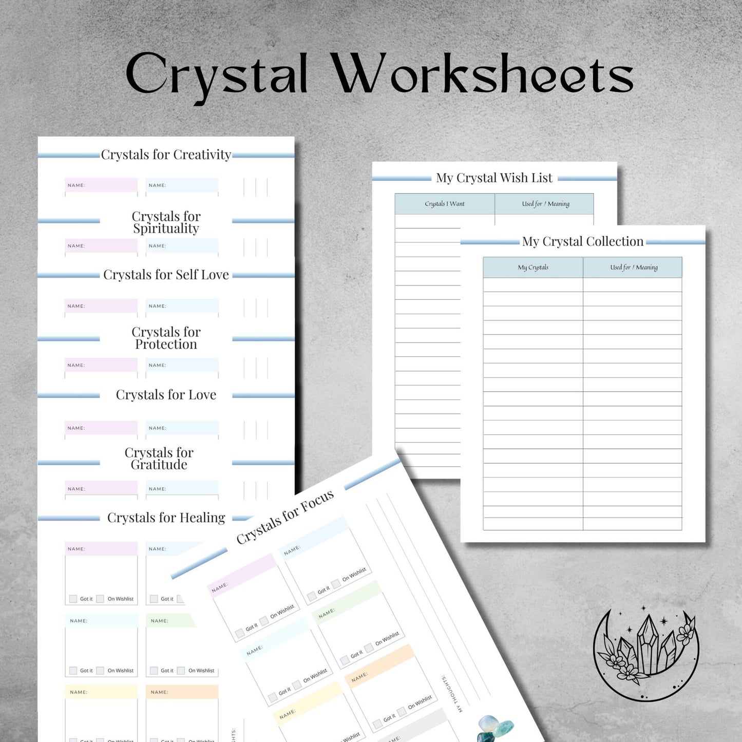 Crystal Journal Workbook - Printable Pdf Download