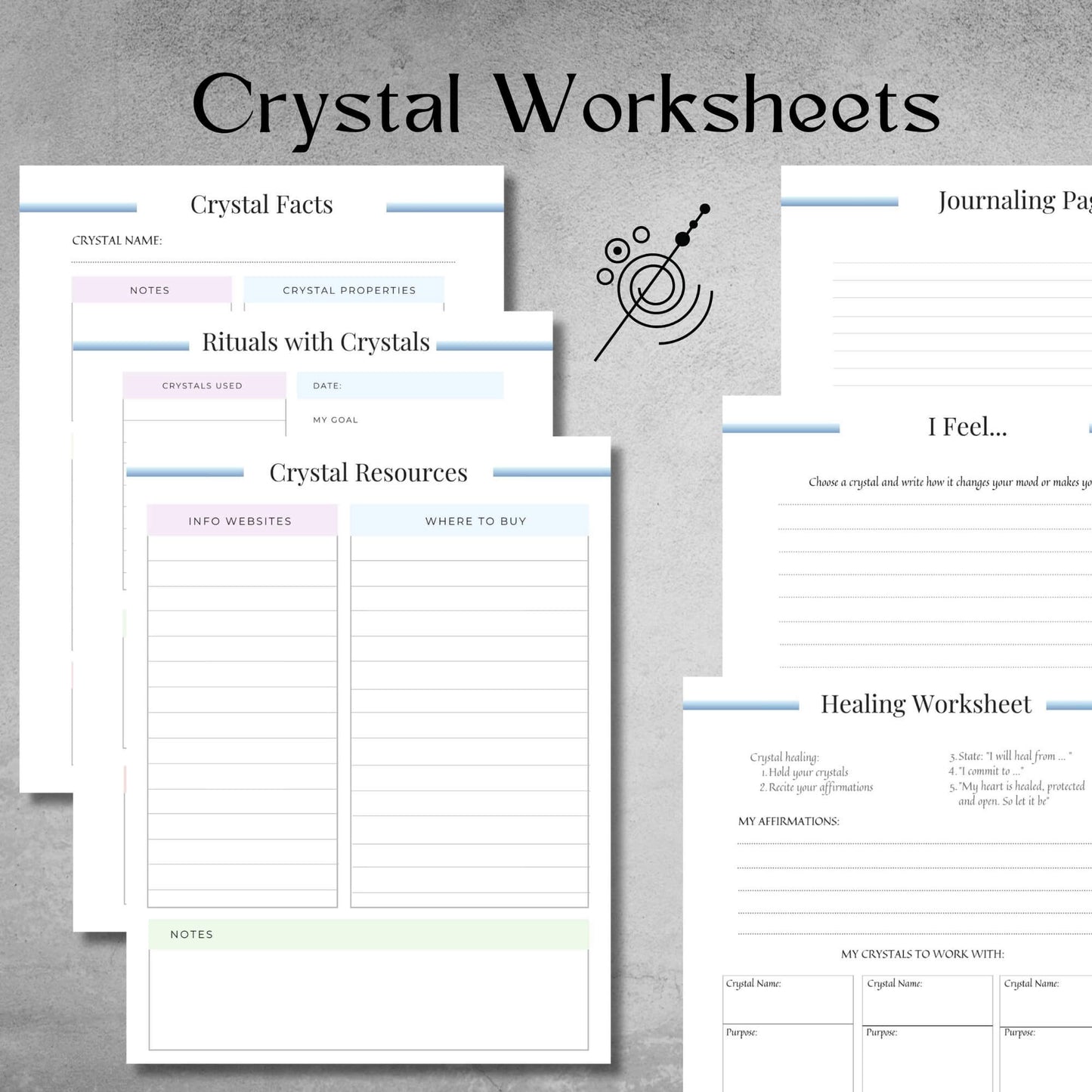 Crystal Journal Workbook - Printable Pdf Download