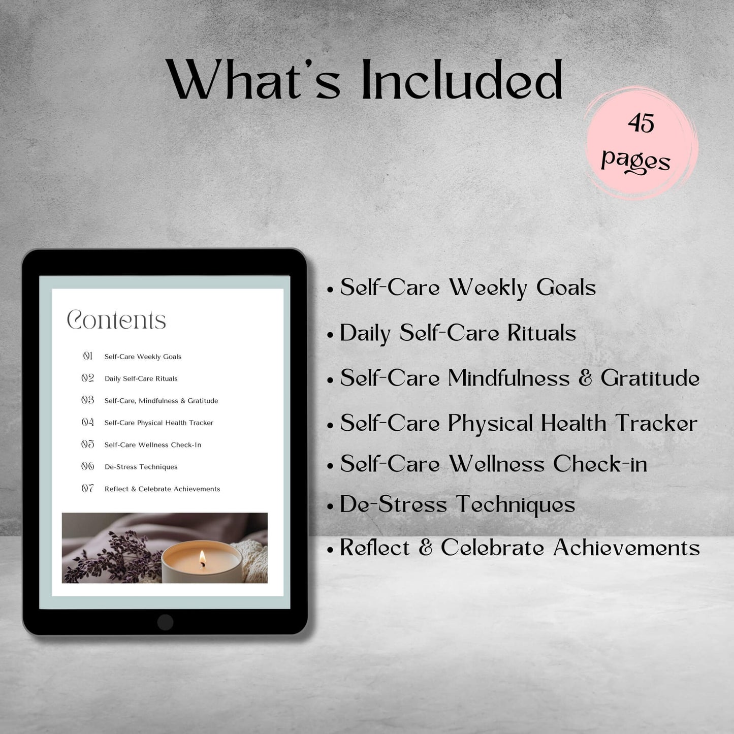 Self-Care Planner - Instant Pdf Download