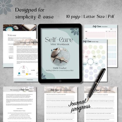 Self Care Mini Workbook - Instant Pdf Download