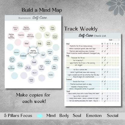 Self Care Mini Workbook - Instant Pdf Download
