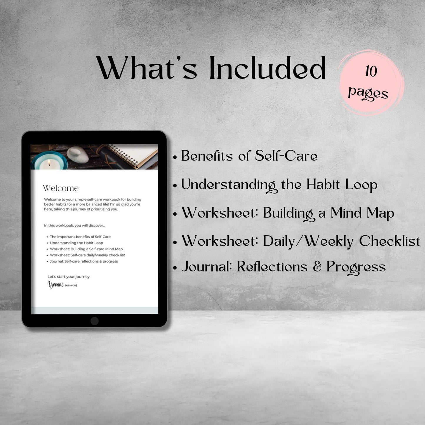 Self Care Mini Workbook - Instant Pdf Download