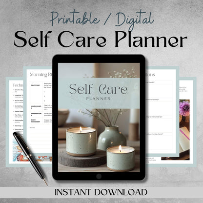 Self-Care Planner - Instant Pdf Download