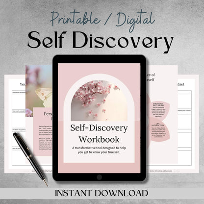 Self-Discovery Workbook - Instant Pdf Download