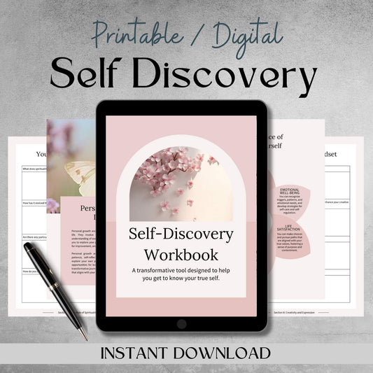 Self-Discovery Workbook - Instant Pdf Download