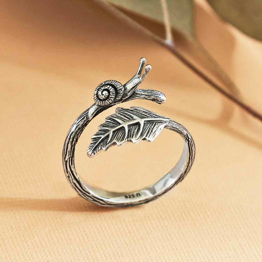 Snail Adjustable Ring Silver